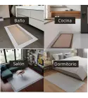 Alfombra vinilica de Tejido Trenzado de Alta Gama Lavable Antideslizante Alfombra Resistentes para Salon Cocina baño Pasillo